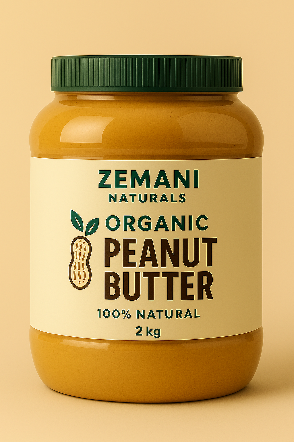 Zemani Naturals Organic Peanut Butter (2kg) | 100% Natural Spread